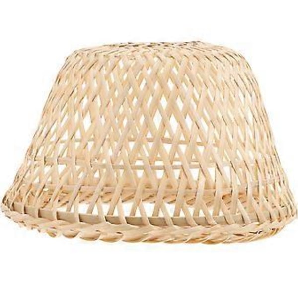 Liten Lampskärm Bambuvävning Retrostil Lampskärm Tunnformad Lampskärm
