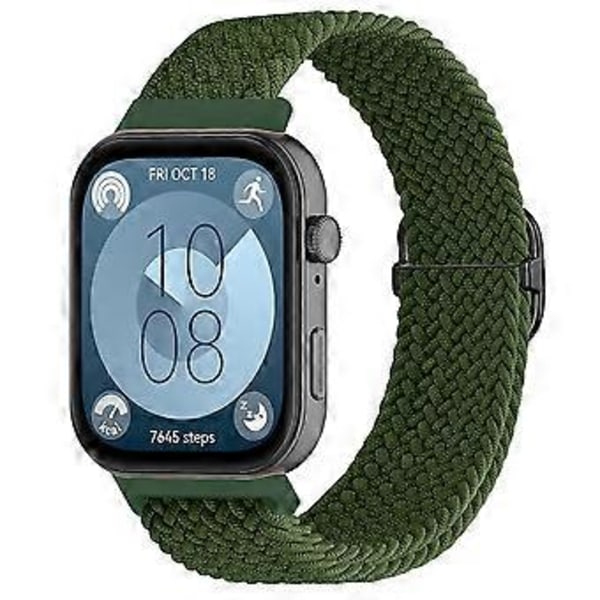 Til Huawei Watch Fit 3 Justerbar Nylon Flettet Urrem Vævet Stil Håndledsrem Style I