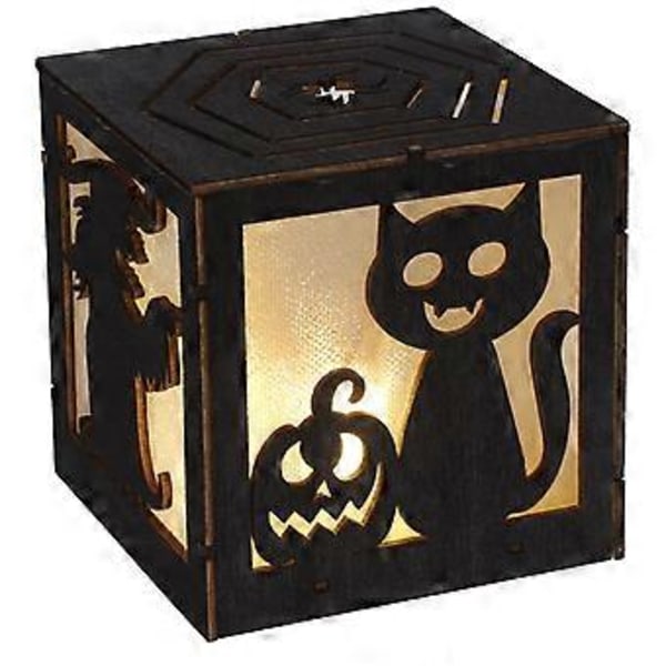 Halloween Lys Ornament Tre Lysfestival LED Lys Dekor Skrivebordslys (Assortert Farge2)