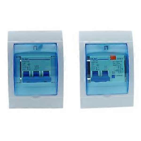 2-3/3-4 Vägs Plast Distributionsbox Transparent Lock Strömfördelning för Skyddsbox För Mini Strömbrytare 2-3 way
