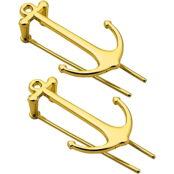 2 skeppsankars bokmärken - guld utsökt metall sidhållare ancho