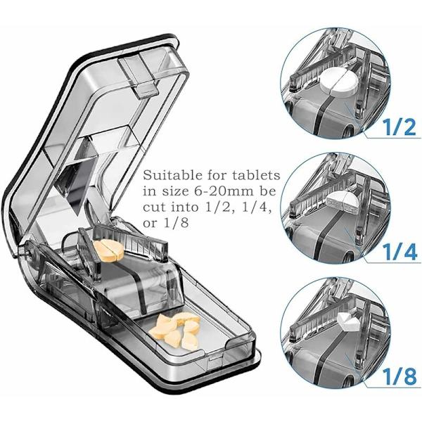 Pillerdelare för små och stora piller, pillerseparator med blad