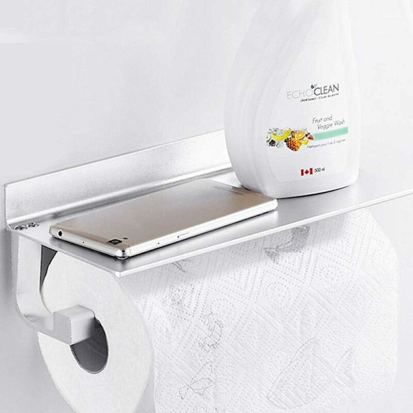 (sort) Håndklæde Toiletpapirholder Væghængt Aluminium Folie Håndklæde