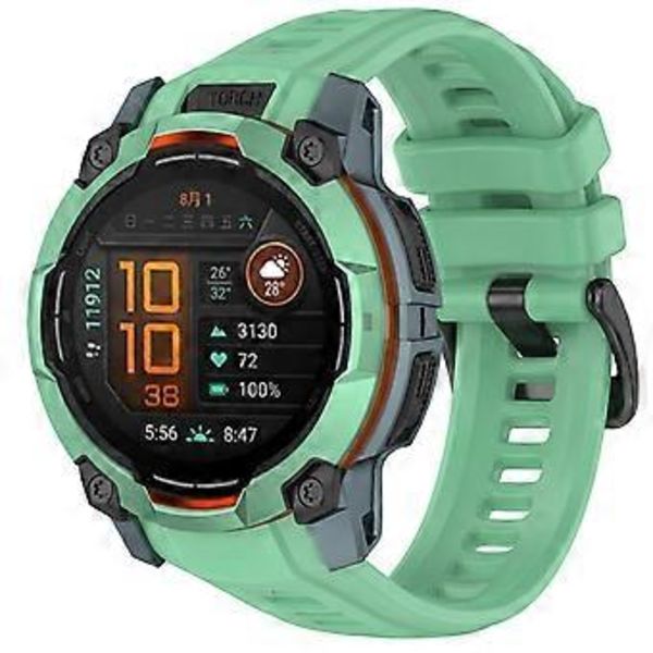 Til Garmin Instinct 3 45mm Urrem 22mm Silikone Udskiftningsrem Rainforest Green