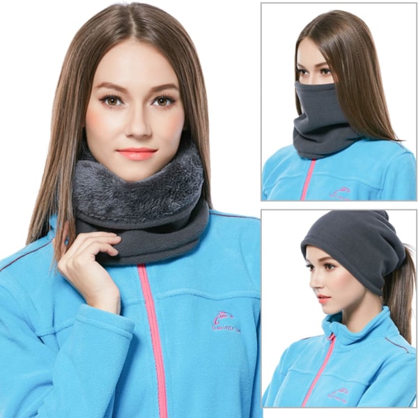 Fleece-kaulansuojus, talvinen pehmeä paksu fleece-vuori E