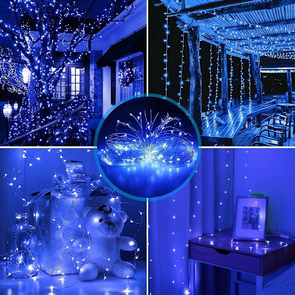 Solcellsdrivna Fejljur, Mini 100 LED Koppartrådsljusslinga