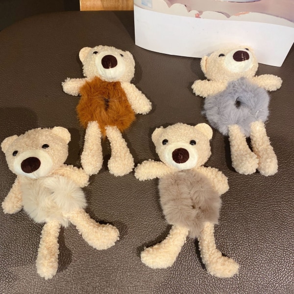 4 kpl söpöjä karhuhiusnauhoja, plushiset hiusnauhat, karhuhiusnauhat