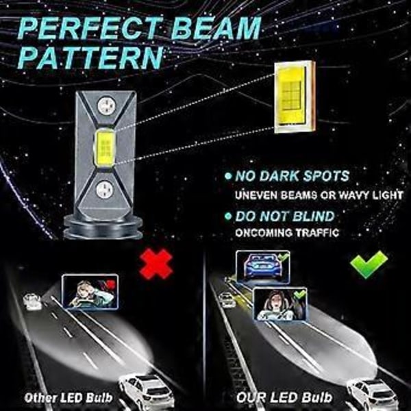 H4 LED-ajovalopolttimot Xenon valkoinen 6000k 472 Auto Kauko- ja lähivalopolttimo