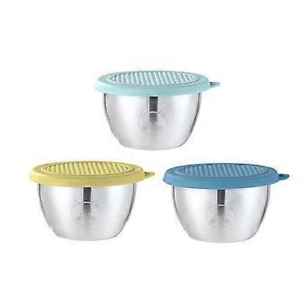 3/6 stk. Saucekopper Salatdressing Beholdere 50ml Genanvendelig Lækagesikker Rustfrit Stål Sauce 3pcs Mix Color