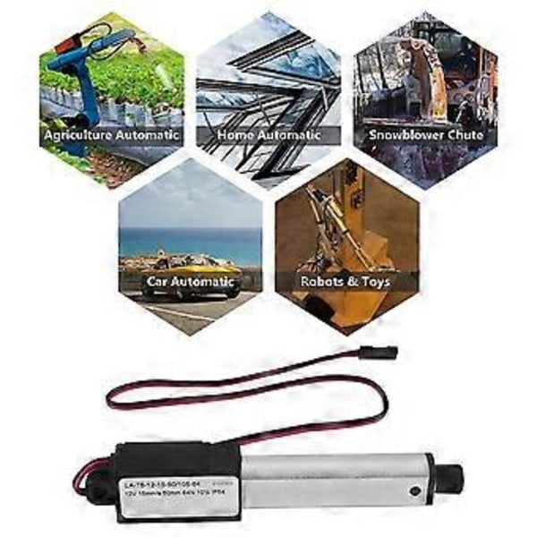 Elektrisk Mini Linjär Aktuator Slaglängd, 64N/14.4Lb, Hastighet 1.5cm/S Mini Vattentät Rörelse Aktuator Sm