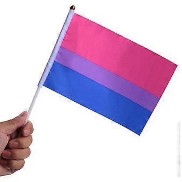 10 stk. flagg, fargerike håndholdte mini-flaggstenger for barnas dag-dekorasjon, for ryggsekker, skrivebord, festivaldekorasjon, blå, rosa, hvit