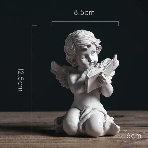 Resin Engel Figur Engel Statue Skrivebordsdekoration Ornament til Af