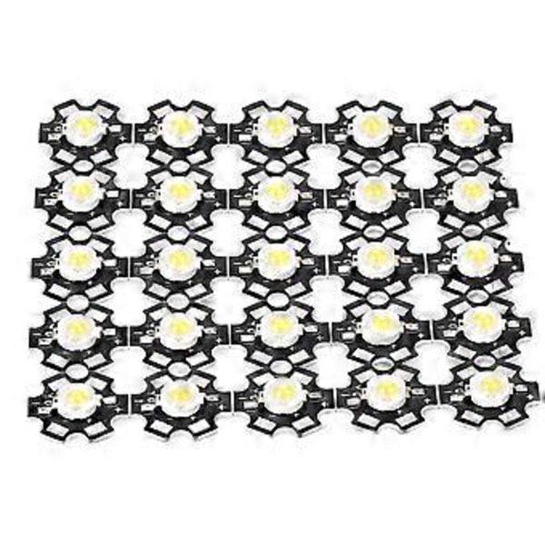 25 stk Høy Lysstyrke Integrert Chip Lyskilde LED Perle Spotlight Pære Varmt 3000-3200K