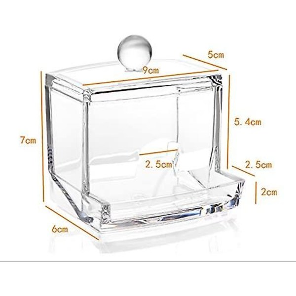Bomuldsvatpind Dispenser Akryl Organizer Dispenser Holder Orga