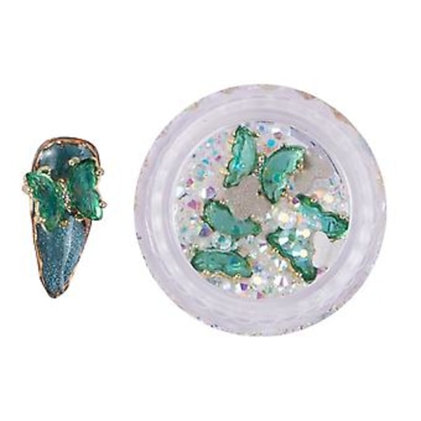 Nagelkonst Fjärilssmycken Is Transparent Aurora, Nagelstrass