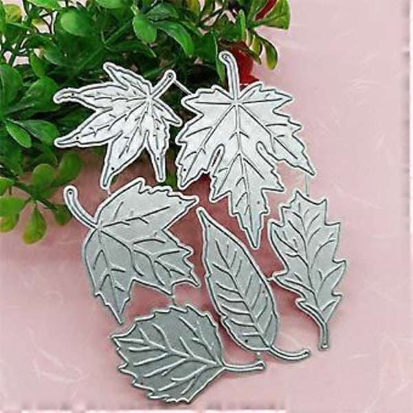 Blade Prægning Skærestencils Hule Blad Prægning Skærestencils Skabeloner til Fødselsdagskort Fremstilling DIY Scrapbooking