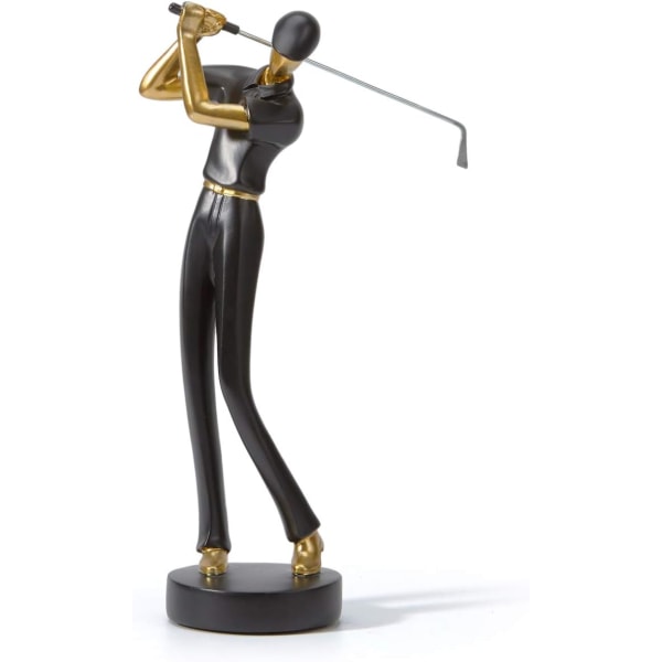 Amoy-Art Golfer Statue Figurine Golf Skulptur Dekor Moderne Interiør