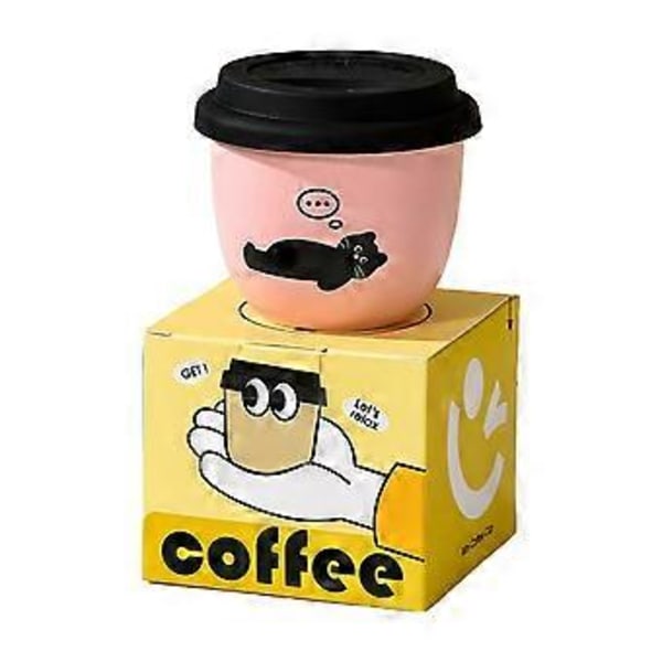 Sød Pink Keramisk Kaffekrus Hverdags Køkken Fødevaregodkendt Keramisk Kaffekop til Mænd Kvinder Kontorarbejde A
