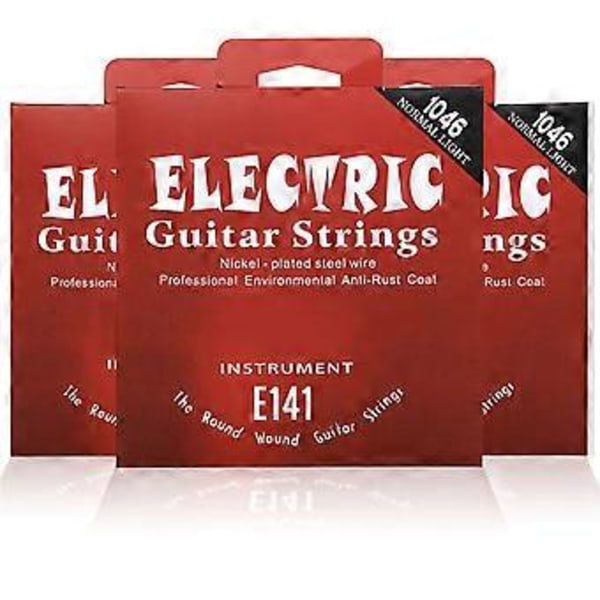 6 stk. .010-.046 Elektriske gitarstrenger Erstatning Høykarbonstål Kjerne Strenger for Nybegynnere Utøvere