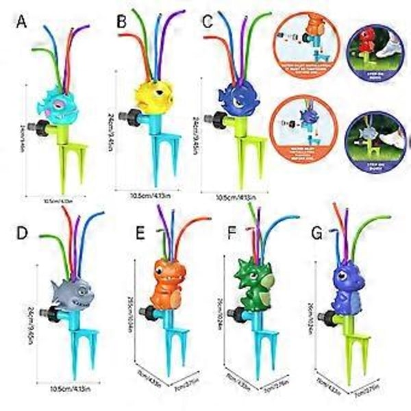 Vand Sprøjte Legetøj til Børn Sprinkler Udendørs Legetøj Have Gård Forsyninger Vand Sprinkler Børn Terrasse Baghave Sprinkler Lantern fish sprinkl