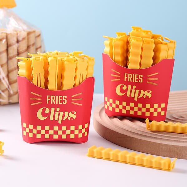 12-pack Förseglingsklämmor för pommes frites, kök, kylskåpsmagnet
