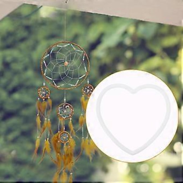 20 st Kreativa Hjärtformade Ringar Drömfångarringar för Hängande Ornament DIY