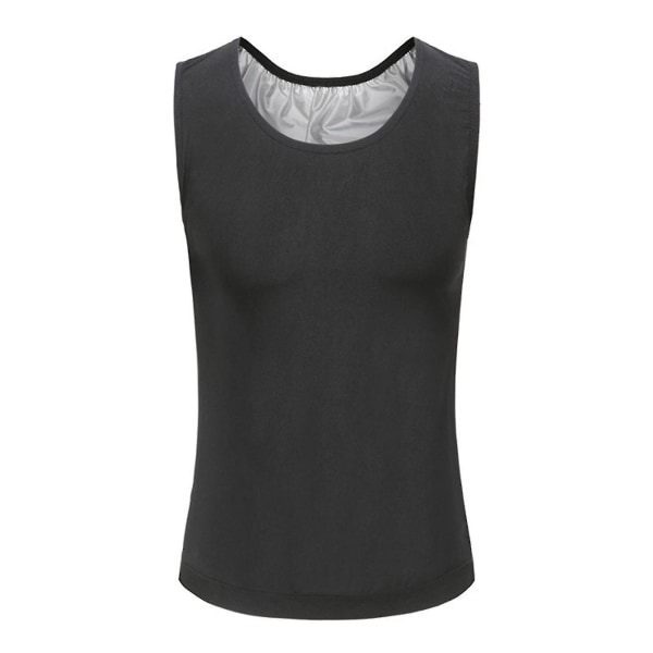 Bedst sælgende - gynecomastia kompres træning tank top mænd slankende body shaper vest sauna skjorte.XXL og 3XL.Sølv
