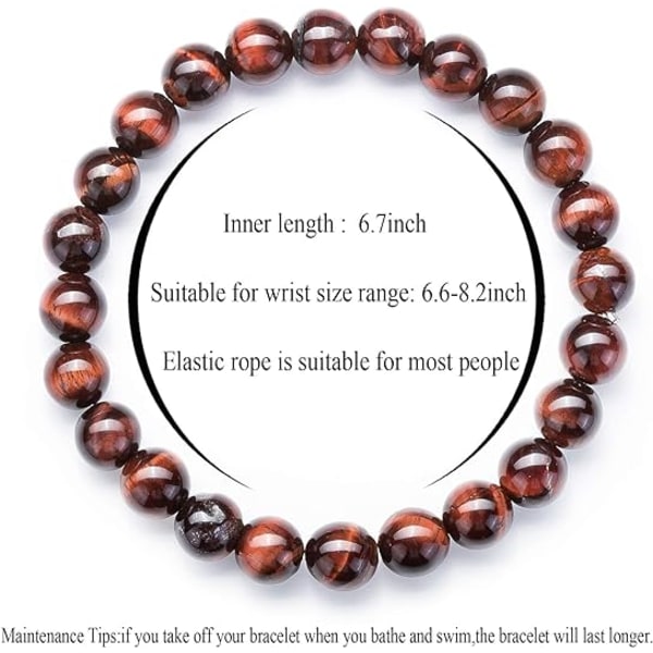 Tigeröga vulkanisk sten pärla armband