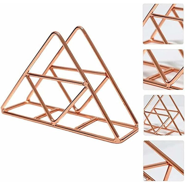 Rose Gold Trekantet Servietholder Luksus Retro Servietholder Papir