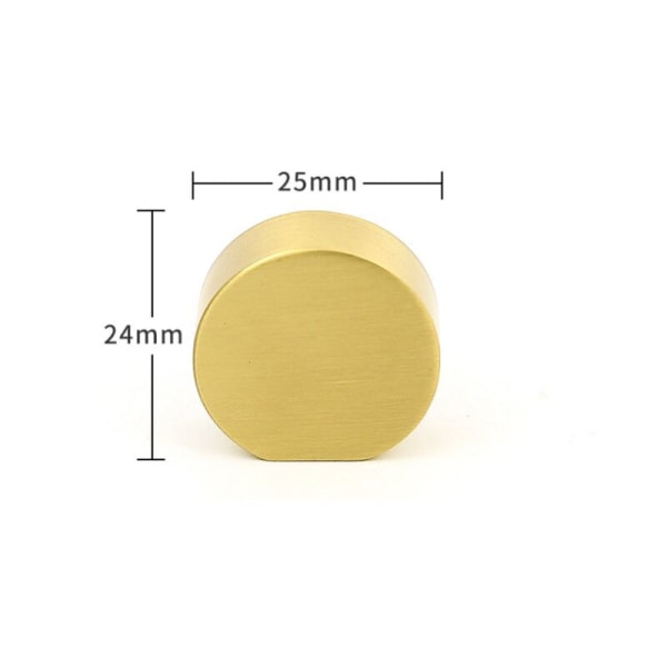 Messinghåndtak, ett stykke helkobber gullhåndtak, garderobe dørhåndtak, 25*24mm