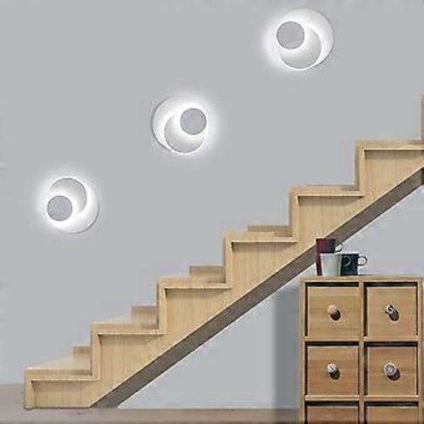 Murale LED 15W DIY Vegglampe Lysende Svingbar 350 Moderne Innendørs Vegglampe LED 6500K Varm For Soverom, Stue, Soverom Co
