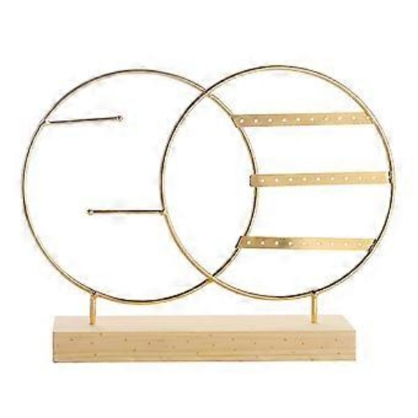 Smyckesställ för damaccessoarer i metall Smyckesdisplayställ Stilfull utställningsställ för örhängen armband ringar Guld Gold