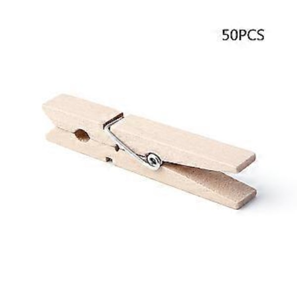 50 stk. 25-72MM Naturlige Træ Tøj Foto Papir Klemme Tøjklemme Håndværksclips 72*10MM(72*10MM) 72*10MM