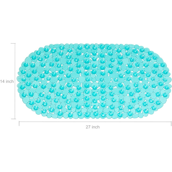 Pebbles Badematte Oval Antislipp Badekarmatte med Sugkopper, Dr