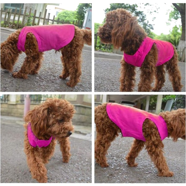 Bomullshundkläder enfärgad hund T-shirt kläder mjuka andningsbara