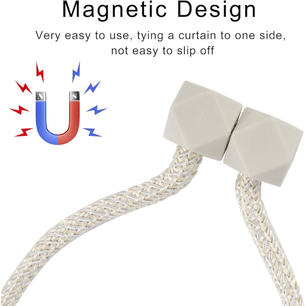 Beige magneettiset verhonauhat, muodikkaat verhonauhat Curtai