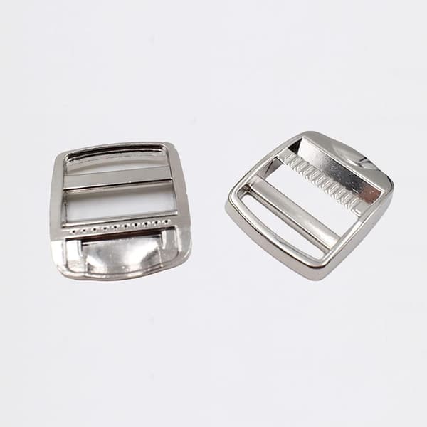 10 ställbara låsspännen i zinklegering för 25 mm silver