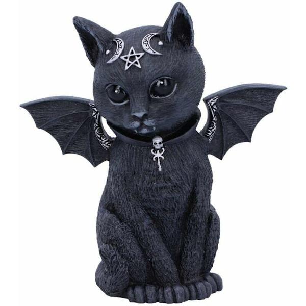 Nemesis Now Winged Malpuss Occult Kat Figur - Polyresin - Sort