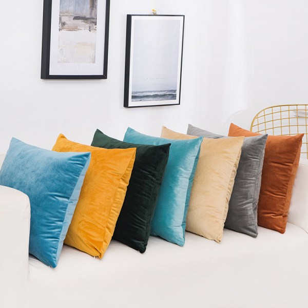 Lake Green 1 Par Solid Farve Sofa Holding Pude Lændestøtte Kontor P