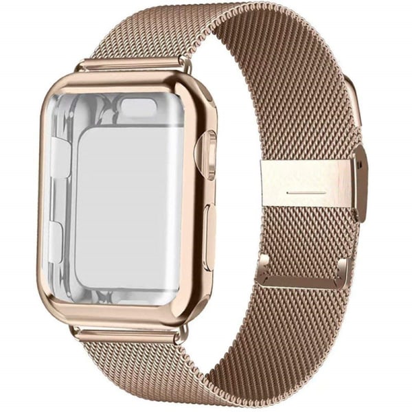 40 mm guldarmband med case och Apple Watch rem, magneti