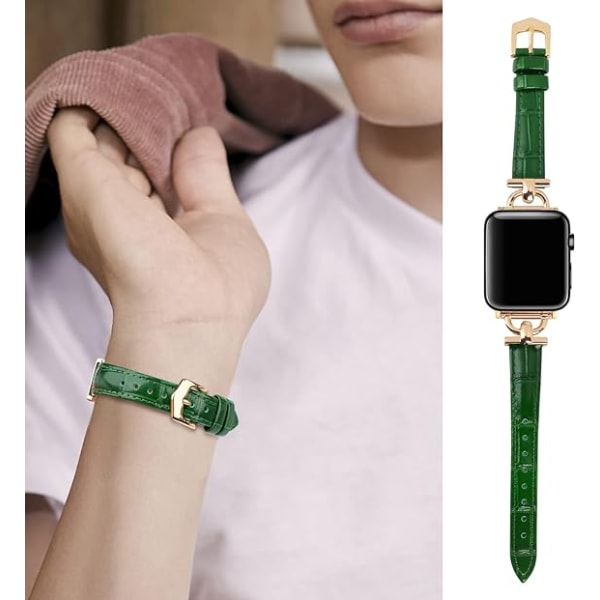 Vihreä kulta solki tyyli, yhteensopiva Apple Watch hihna 38mm 4