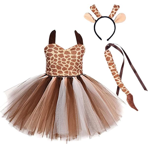 Giraffdräkt för barn, prinsessklänning med tutu