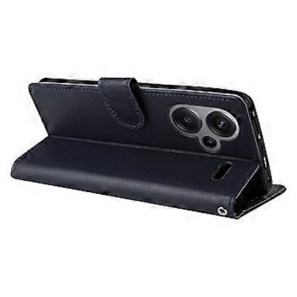 Til Xiaomi Redmi Note 13 Pro+ 5G Etui PU Læder Stand Telefon Cover med 3 Kort Slots Style E