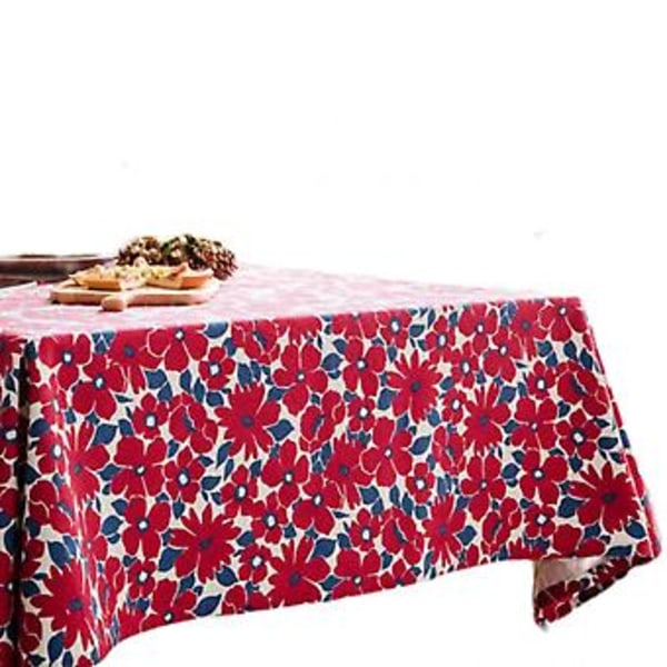 Dug, fransk landstil Arts Print Dug firkantet bomuld borddækning linned til køkken spisning forår sommer picnic indendørs udendørs brug (55 tommer)