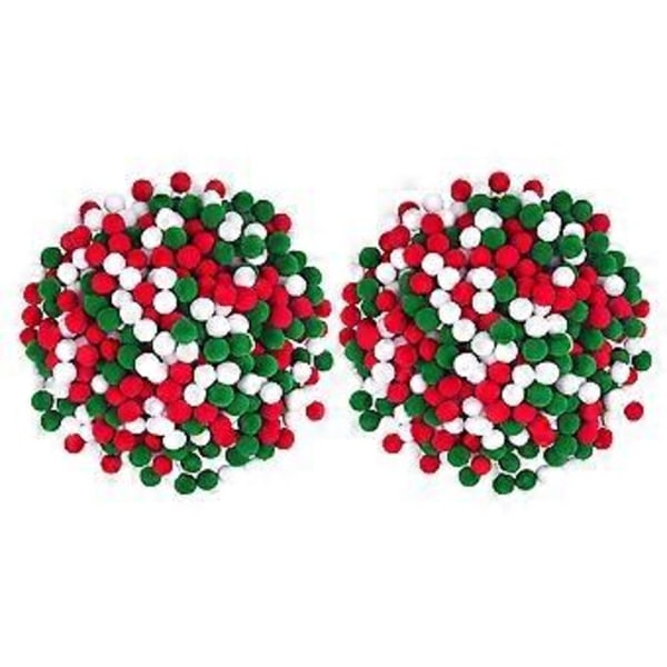 1000 st Konstgjorda Matas Dekorations Xmas Plyschbollar DIY Pom Pom Boll Små Pom Pom Hantverk