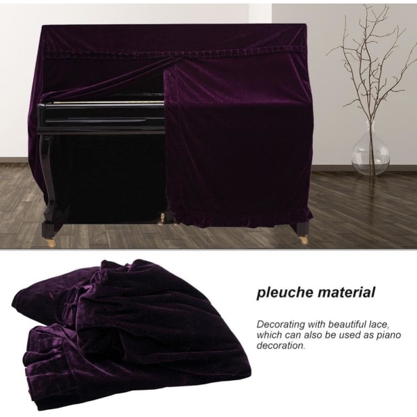 Upright Piano Cover, Upright Piano Cover Golden Velvet Protective