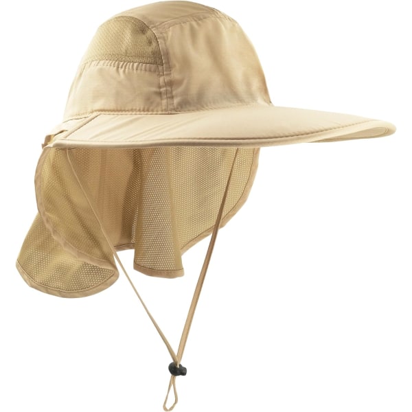Safarihatt/keps solhatt för kvinnor män UV-skydd med 12 cm bred