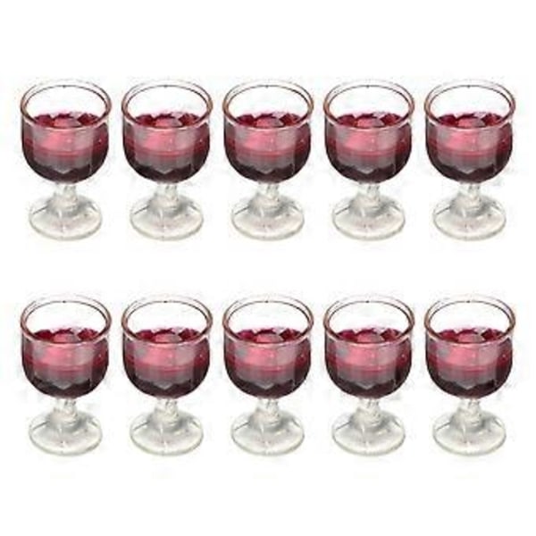 10 stk. Miniature Vinglas Champagneglas til 1/12 Dukkehus Tilbehør Køkken Haveindretning