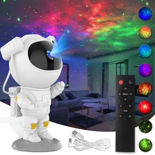 Astronaut Lygter Projektor - Astronaut Galaxy Projektor med Timer