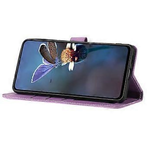 Til Samsung Galaxy A16 5G/A16 4G Etui Blomsterdesign Læder Wallet Telefon Cover med Håndledsrem Style C